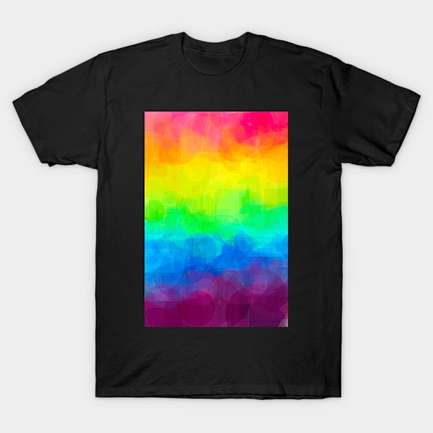 Round Rainbow T-Shirt by jillnightingale